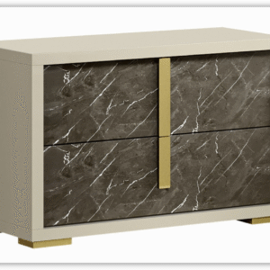 Sonia Premium 2-Drawers Wooden Nightstand With Storage